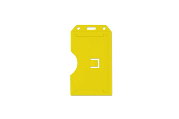 Brady 1840-3089 Yellow Rigid Plastic Vertical 2-Sided Multi-Card Holder