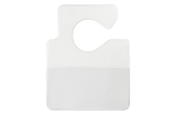 Brady 1840-3550 Clear Vinyl Horizontal Large Cut-Out Hangtag Holder