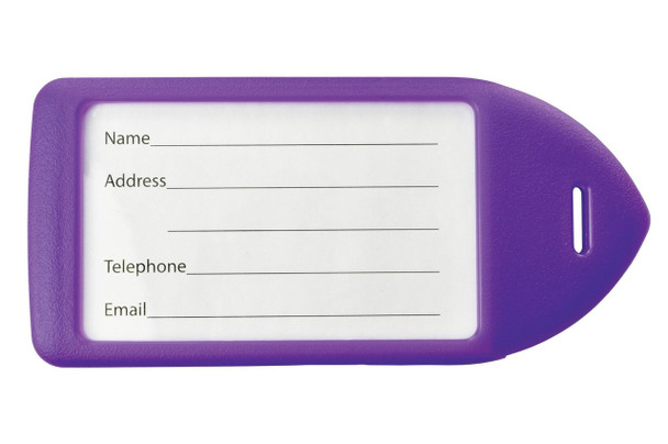 Brady 1840-6213 Neon Purple Rigid Plastic Luggage Tag Holder