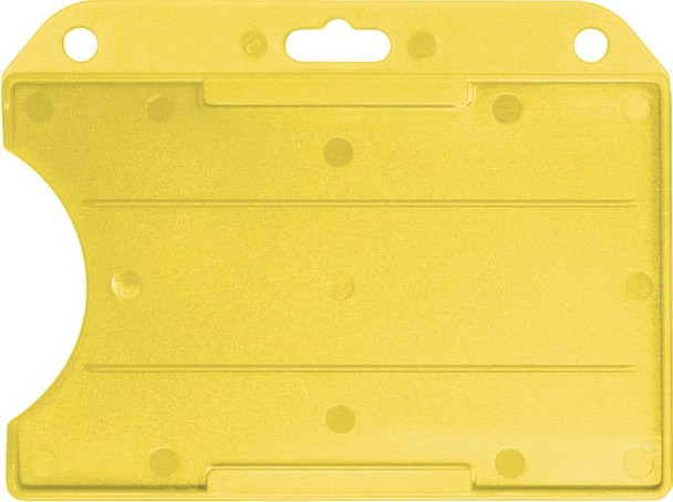 Brady 1840-8119 Yellow Rigid Plastic Horizontal Open-Face Card Holder