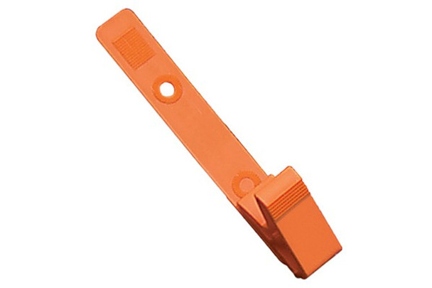 Brady 2115-2005 Orange Plastic Strap Clip with Knurled Thumb-Grip