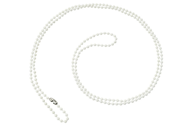 Brady 2130-1508 White Plastic Beaded Neck Chain, Length 36"