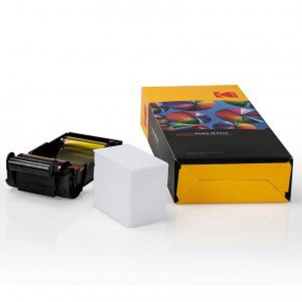 KODAK 653619 ID Printer Color Ribbon Easy-Load Replacement Kit: includes 1ea Color Ribbon and 100 Cards 653619