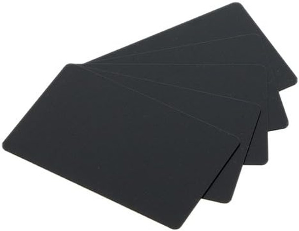 Edikio C8001 PVC BLANK CR80 CARDS - BLACK MATTE FINISH - 30 MIL - 5 packs of 100 cards C8001