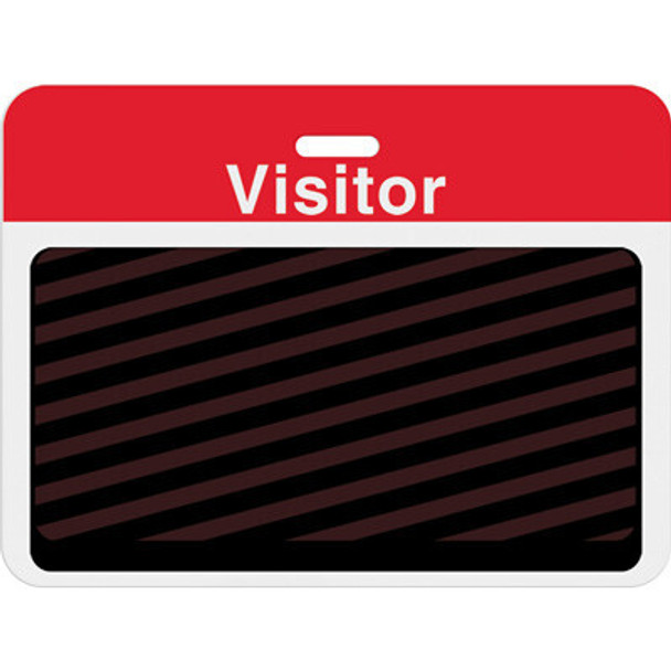 Brady T5913AL back parts Expiring Badge - 3 x 4" Clip on - Visitor Red Header 1000 pack T5913AL