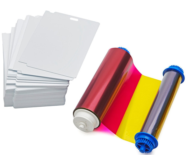 Zebra 106000-10LUHF4 MEDIA KIT,LARGE FORMAT PRINTER,400 IMAGES,23 MIL,UHF Monza R6,2 SLOT PUNCHES 106000-10LUHF4