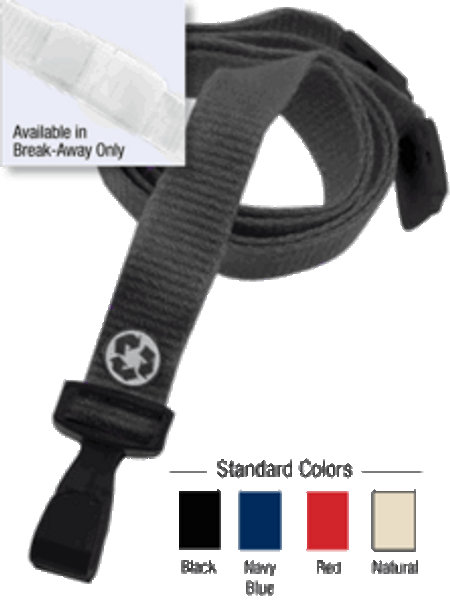 2137-2045 3/8" Allergen - FREE Lanyard Badge Card Holder - Black ( 100 pack )