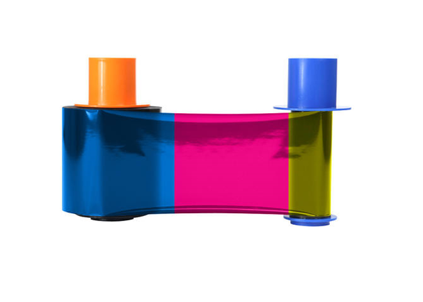 Fargo 78201 ECO YMCKO: Full-color ribbon with resin black and clear overlay panel 78201