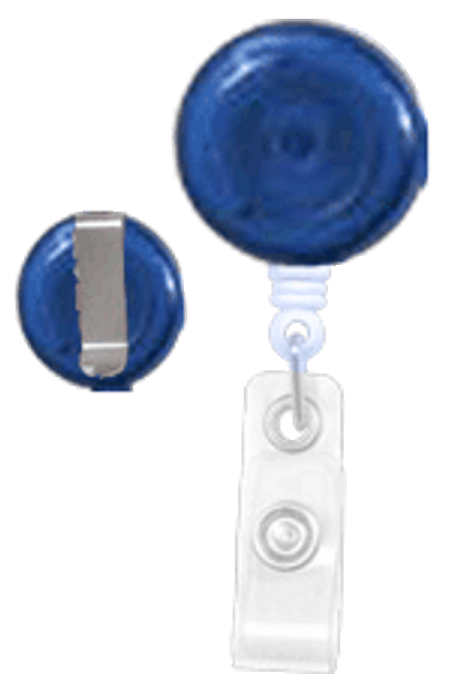 Brady 2120-3602 Most Economical Reel Badge Card Holder - Blue Translucent 2120-3602