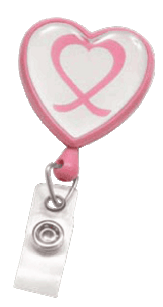 Brady 2120-7630 Pink Heart-Shaped Badge Reel