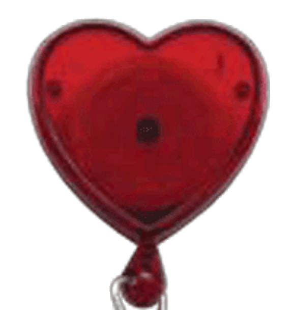 Brady 2120-7616 Heart Reel Badge Card Holder Only - Translucent Red ( 25 pack ) 2120-7616