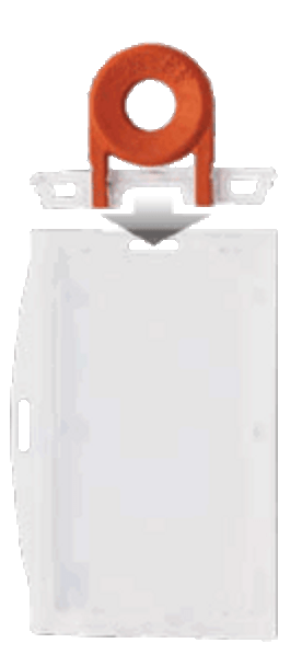 Brady 1840-6630 Locking Card Holders-Protects ID Card From Tampering Badge Card Holder - Vertical ( 50 pack ) 1840-6630