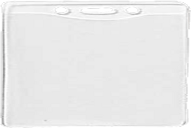 Brady 1815-1000 Clear vinyl Badge Card Holder w/ Slot & Chain Holes (Data & Credit Card Size) - Horizontal 1815-1000
