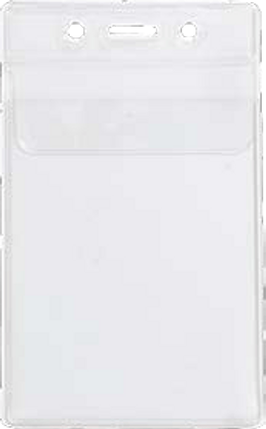 Brady 1840-5150 Flap Keeps ID Clean & Protected Badge Card Holder - Vertical ( 100 pack ) 1840-5150