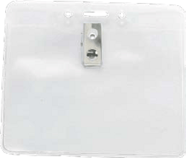 1815-1405 Multiple Ways to Attach Your ID Badge Card Holder - w/ 2-Hole Clip & Slot & Chain Holes ( 100 PACK )