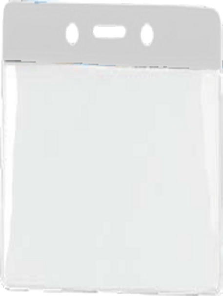 Brady 1820-1050 Color-Bar Holders for Quick Identification Badge Card Holder - Vertical - Clear Bar (100 PACK ) 1820-1050