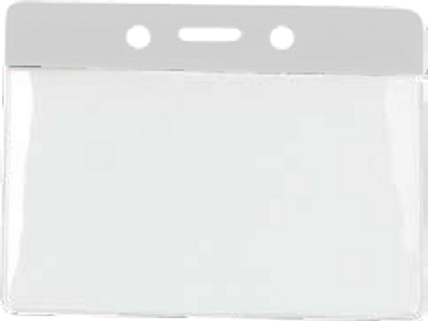 Brady 1820-1000 Color-Bar Holders for Quick Identification Badge Card Holder - Horizontal - Clear Bar ( 100 PACK ) 1820-1000