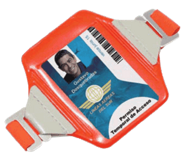 Brady 1840-7320 Reflective Arm Band Badge Holder - Horizontal - Neon Orange 1840-7320