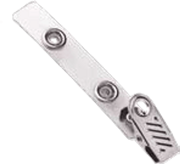 Brady 2105-2100 1-Hole Ribbed-Face w/ Clear Strap Clip ( 100 Pack ) 2105-2100