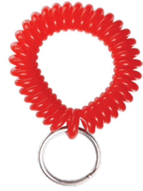 Brady 2140-6306 Color Elastic Wrist Band - Split Ring - Red ( 250 pack ) 2140-6306