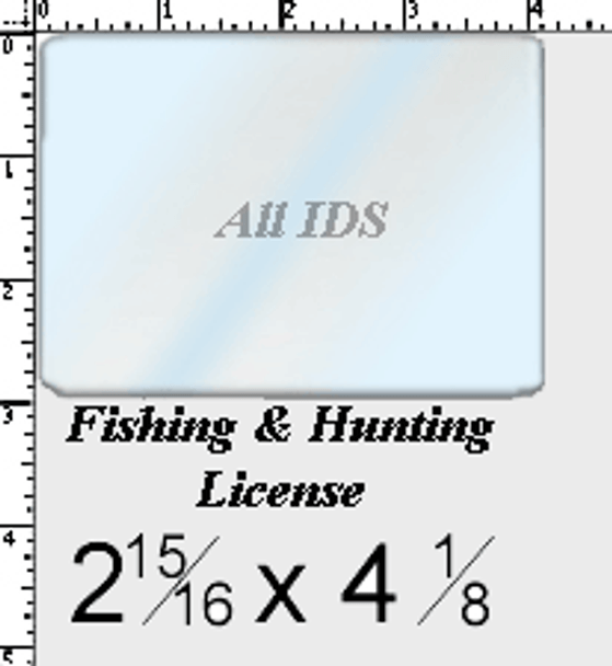 Brady 0612-4005 Fishing & Hunting License Laminate: 2 15/16" x 4 1/8" - 7 mil 0612-4005