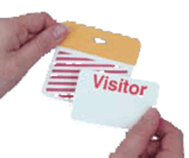 Brady T6103 2-Part Manually-Issued timebadge Expiring Badge - frontpart - Visitor 6103