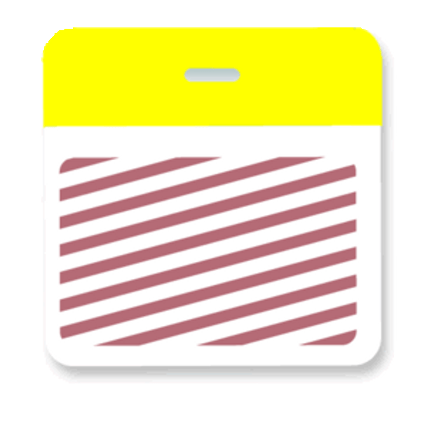 Brady T5902A Timebadge back parts Expiring Badge - 3 x 3" Clip on Color Header - Yellow