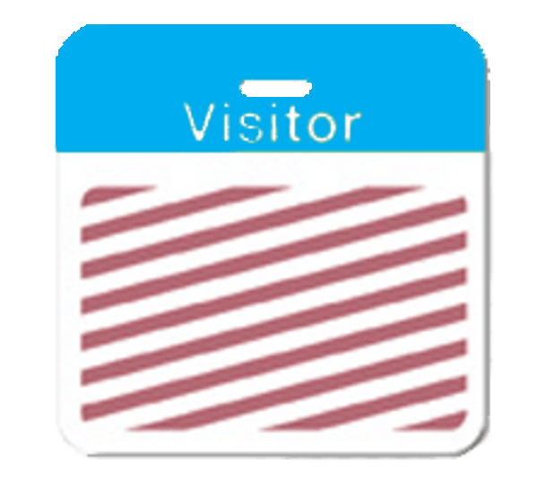 05938 timebadge backparts Expiring Badge - 3 x 3" Clip on Printed Header - Temporary Light Blue 5938