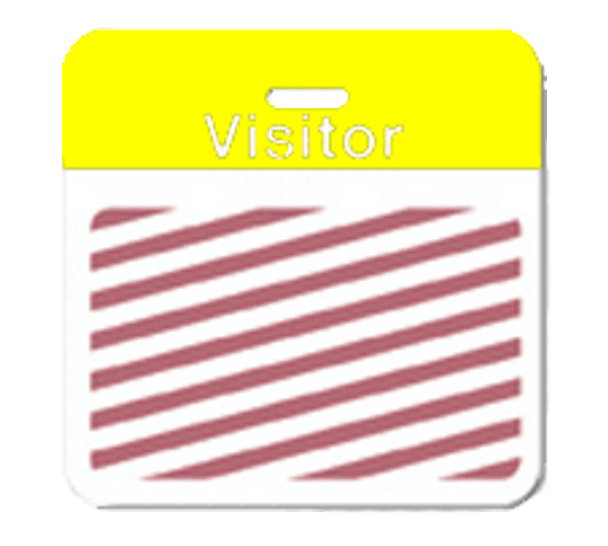 05937 timebadge backparts Expiring Badge - 3 x 3" Clip on Printed Header - Vendor (Yellow Header) 5937