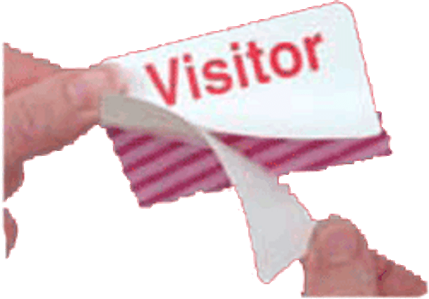 02003 2 x 3" Visitor (Adhesive) Expiring Badge 2003