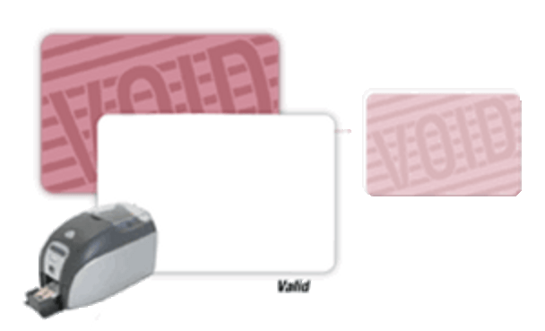Tempcard Expiring PVC Badge - Black frontpart & "VOID" backpart 8172