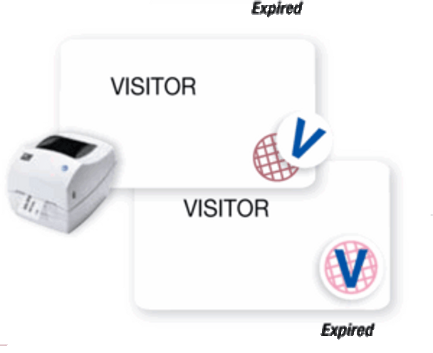 Brady T6128 Available timespot Designs - Navy Blue "V" Expiring Badge