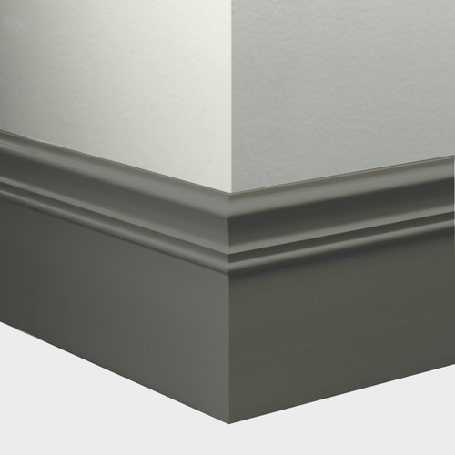 Tarkett Millwork Monarch Wall Base 6 inch x 8 feet Charcoal- MW20M
