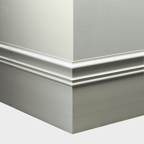 Tarkett Millwork Monarch Wall Base 6 inch x 8 feet Platinum- MW21M