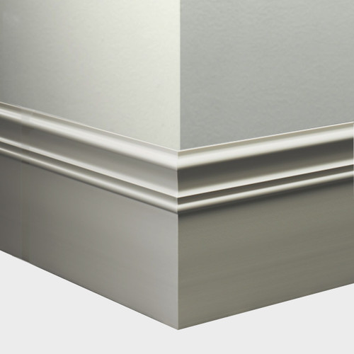 Tarkett Millwork Monarch Wall Base 6 inch x 8 feet Vapor Grey- MW23M