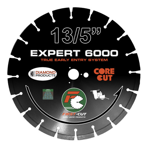 First Cut Black Early Entry Blade Soft Aggregate- 13 1/2 inch, For Diamond Product Saws w/Skid Plate
