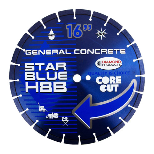 Diamond Products Star Blue H8B Concrete Blade-16 inch