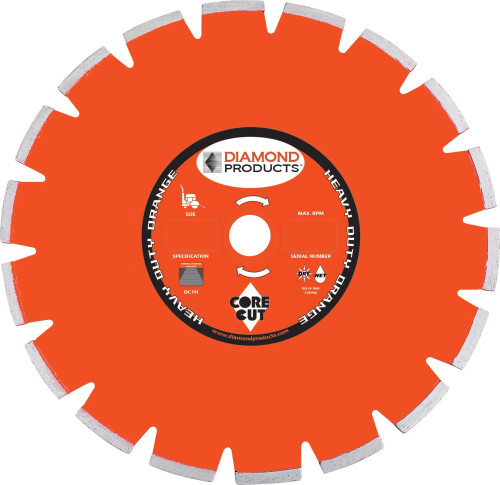 Diamond Products Heavy Duty Orange 14 inch x .125 inch Cured Concrete