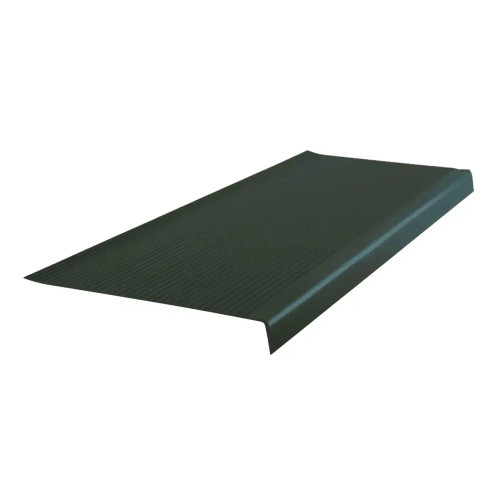 Roppe Heavy Duty Vinyl Ribbed Stair Tread 12 1/4 Inch X 48 Inch- Black BrownSquare Nose