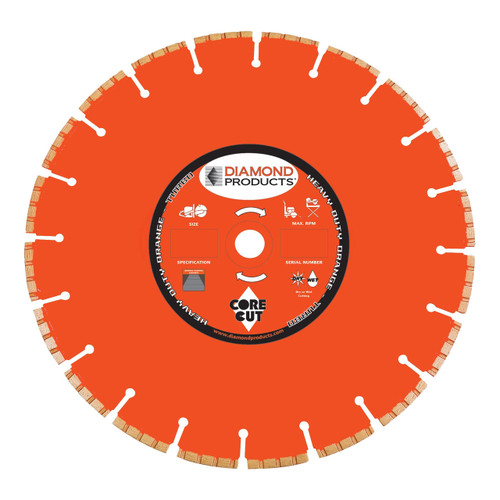 Diamond Products DM80H Orange Masonry Blade, 16 inch
