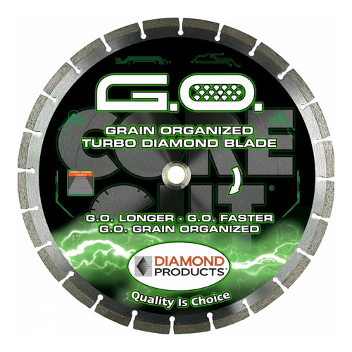 Diamond Products G.O. Grain Organized High Speed Turbo Blades for Concrete, 16 inch