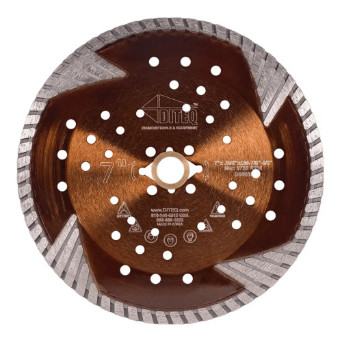 Diteq SF-2 Premium Stone Fire Turbo Diamond Blade, 7 inch, Pack of 5