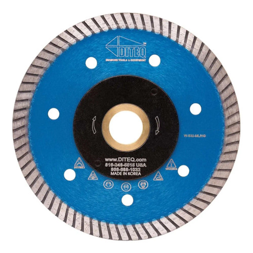 Diteq S-32 High Speed Premium Raised Hub Tile Stone Blade, 5 inch, Pack of 10