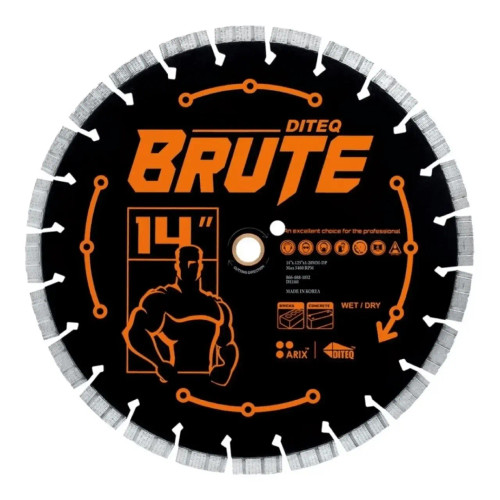 Diteq C/S 32 Brute Arix High Speed Premium Hard Concrete Blade, 14 inch