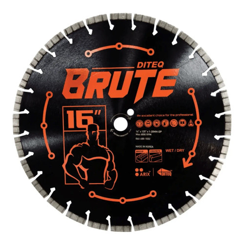 Diteq C/S 32 Brute Arix High Speed Premium Hard Concrete Blade, 16 inch
