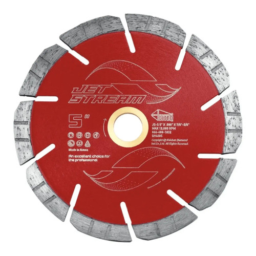 Diteq JS-S High Speed Jet Stream Diamond Blade for Concrete and Masonry, 5 inch, Pack of 10