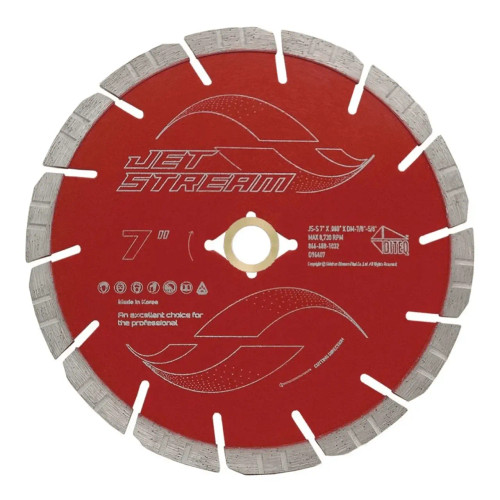 Diteq JS-S High Speed Jet Stream Diamond Blade for Concrete and Masonry, 7 inch, Pack of 5