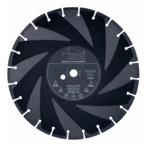 Diteq D-25 Fast Cutting Premium Ductile Iron Diamond Blades, 16 inch