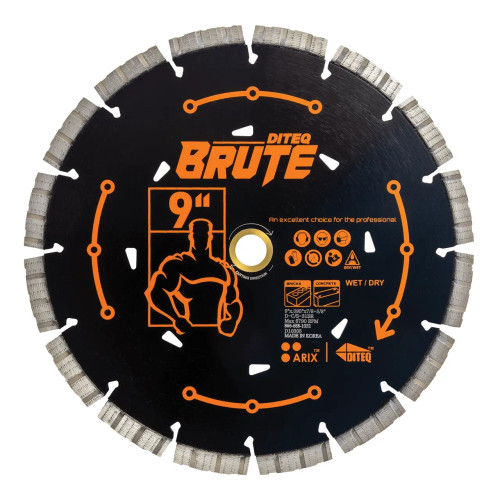 Diteq C/S-31 Arix Brute Blade for Concrete and Masonry, 9 inch