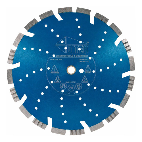 Diteq C/A-24 Premium Blade for Concrete, Asphalt and Block, Wet or Dry, 16 inch